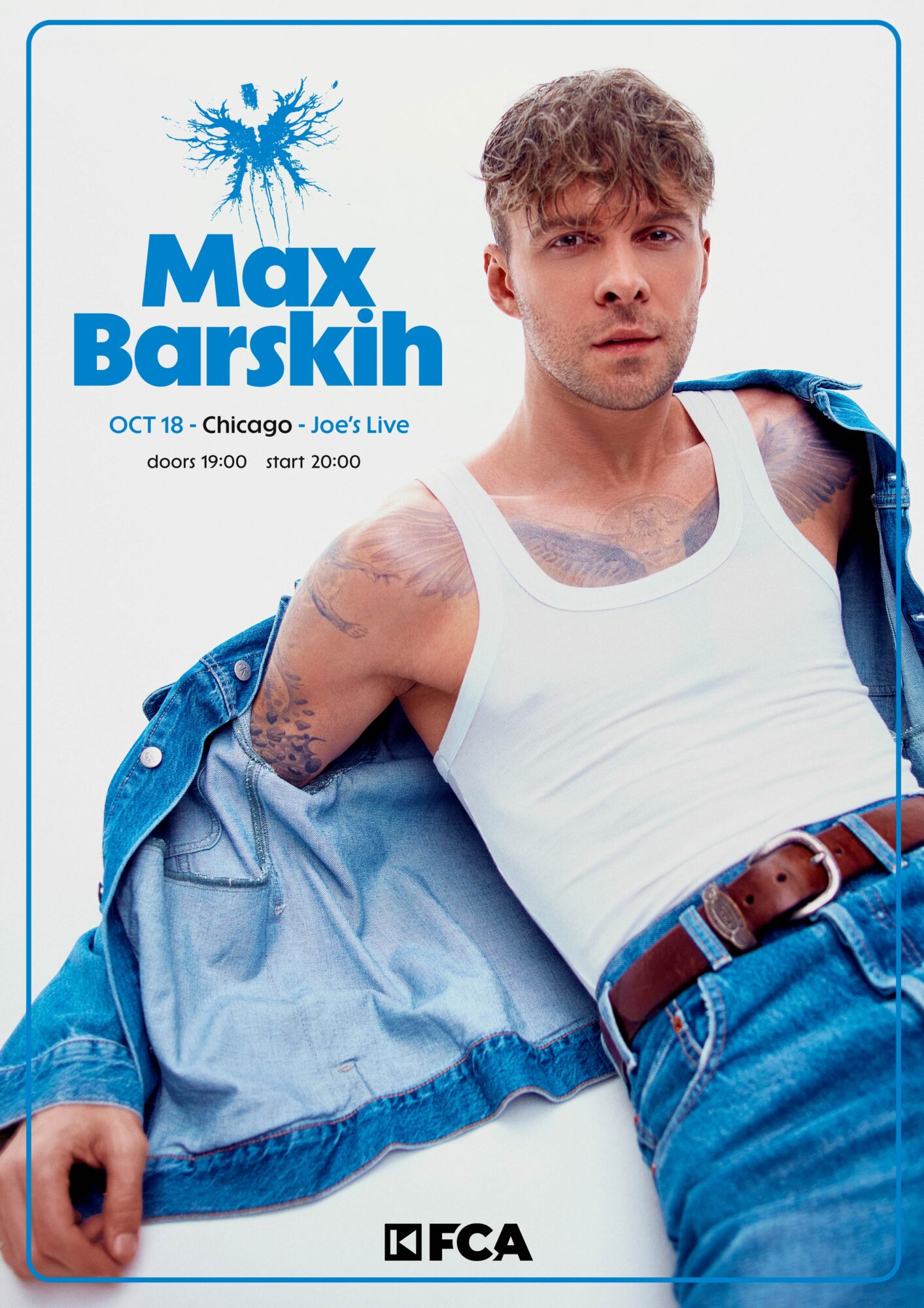Max Barskih – концертний постер для шоу в Чикаго, США, 2025
